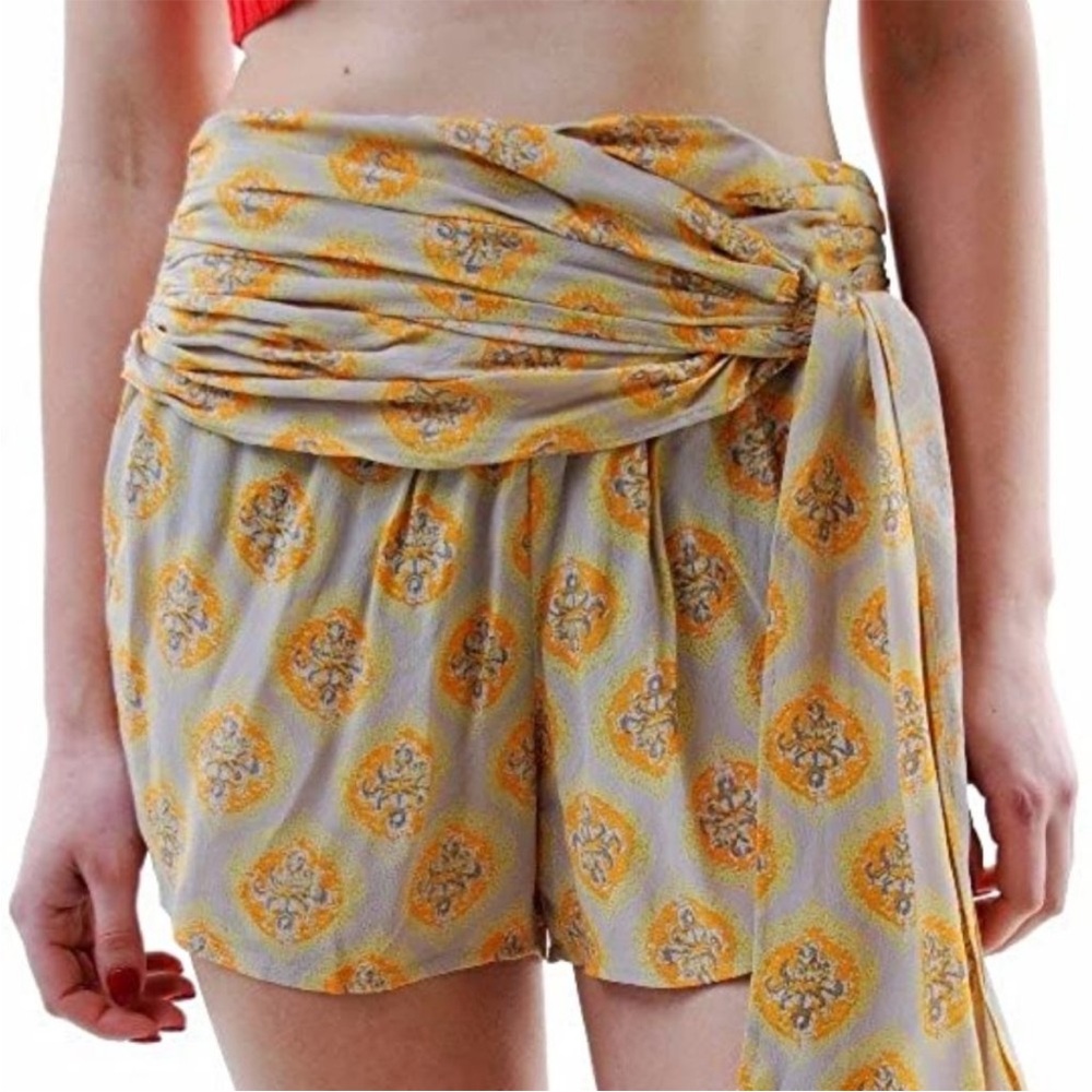 Free People Extreme Faux Solid Wrap Shorts